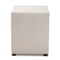 Baxton Studio Lepine Light Beige Upholstered 2-Drawer Wood Nightstand 155-9444 - alternate 3